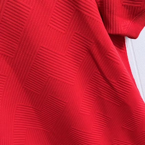 JODIFL Vibrant Red Textured Dress Large New with Tags - Picture 5 of 15